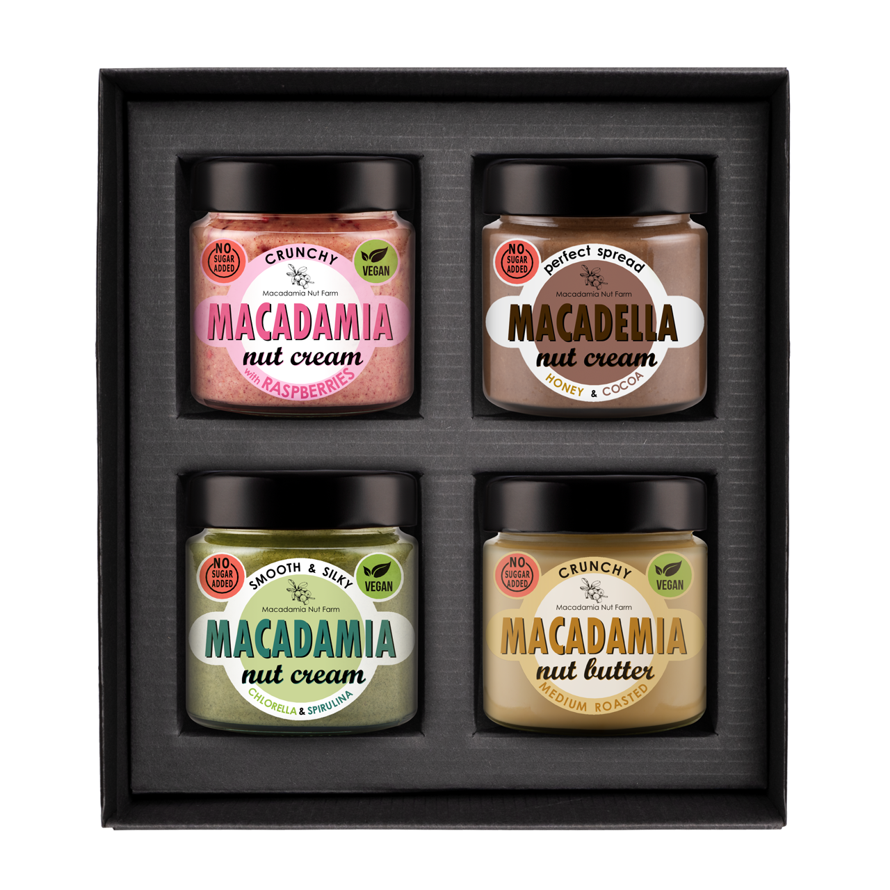 Makadaamiapähkli kreemi kinkekomplekt