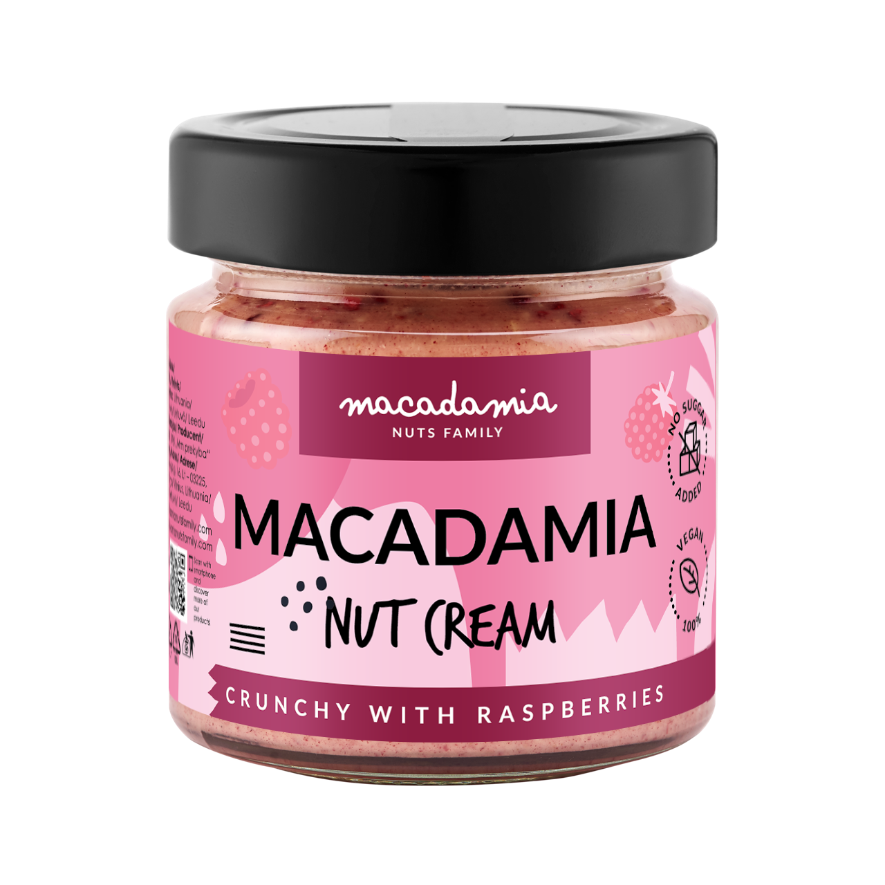 Makadaamiapähkli kreem RASPBERRY