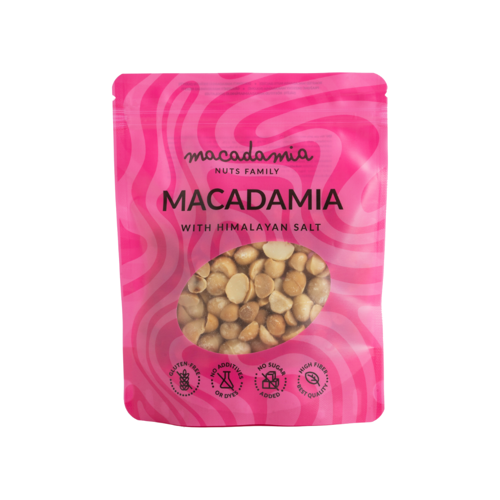 Röstitud makadaamiapähklid Himaalaja soolaga